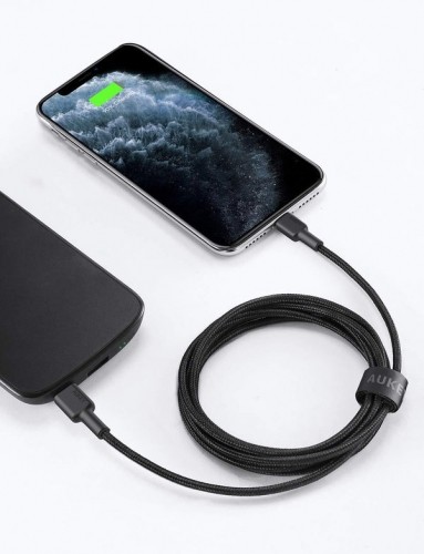 AUKEY CB-CL03 USB cable Quick Charge USB C-Lightning | 2m | Black image 4