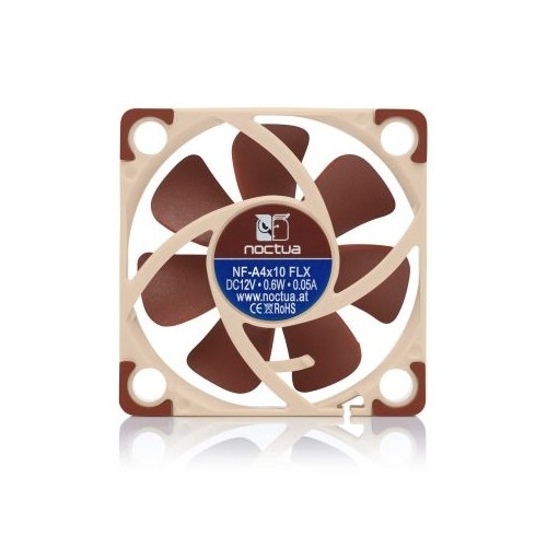 Noctua NOC-NF-A4X10-FLX computer cooling component Computer case Fan 4 cm Beige, Brown 1 pc(s) image 4