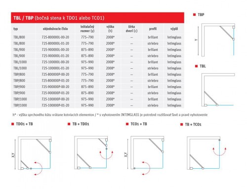 Roth TBL/1000 TOWER LINE Brillant/Intimglass 725-100000L-00-20 неподвижная боковая стенка image 4