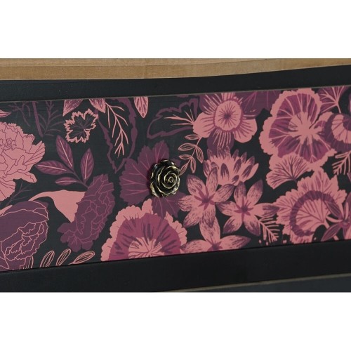 Sideboard DKD Home Decor   Black 76 x 39 x 75,5 cm Pink Brown MDF Wood image 4