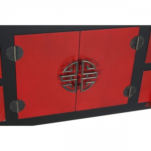 Тумба DKD Home Decor Ель Красный Чёрный MDF Восточный (95 x 25 x 78,5 cm) image 4