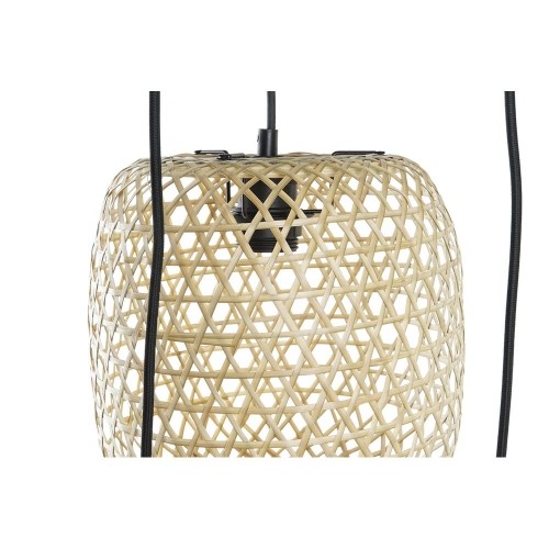 Ceiling Light DKD Home Decor 43 x 43 x 100 cm Black Brown Bamboo 50 W image 4