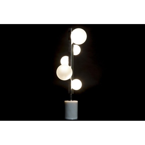 Galda lampa DKD Home Decor Sudrabains Balts 220 V Moderns (15 x 15 x 68 cm) image 4