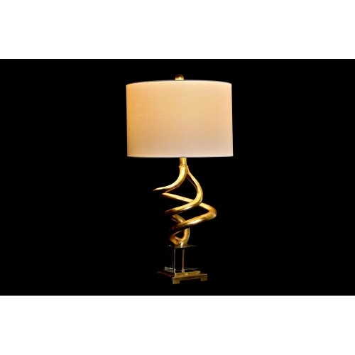Galda lampa DKD Home Decor Abstrakts Bronza Balts 220 V 50 W Moderns (38 x 38 x 75 cm) image 4