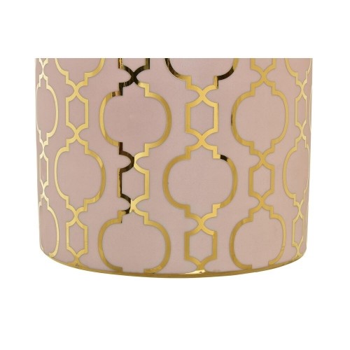 Vase DKD Home Decor Porcelain Pink Golden Oriental (17 x 17 x 32 cm) image 4