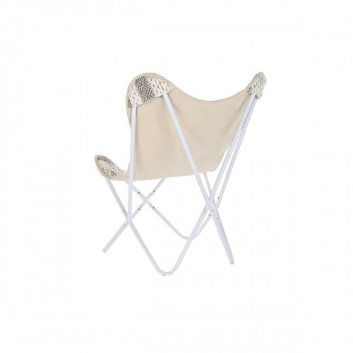 Garden chair DKD Home Decor Grey Cotton White Iron (74 x 65 x 90 cm) image 4