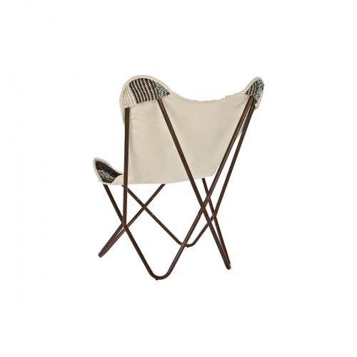 Garden chair DKD Home Decor Black Brown Cotton Iron (74 x 65 x 90 cm) image 4