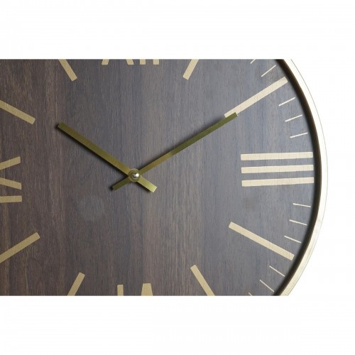 Wall Clock DKD Home Decor 40 x 4 x 40 cm Black Brown Iron Pendulum MDF Wood (2 Units) image 4