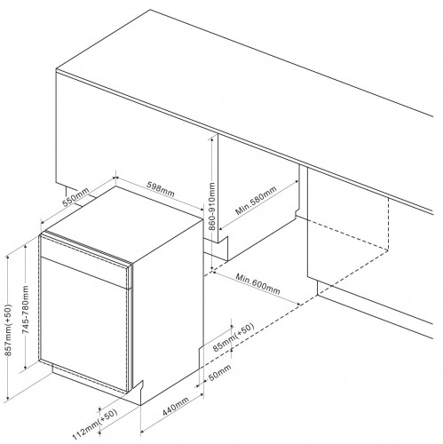 Built-in dishwasher De Dietrich DCJ632DQX image 4