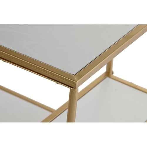 Вспомогательный стол DKD Home Decor Позолоченный Металл MDF Белый (50 x 40 x 55,5 cm) image 4