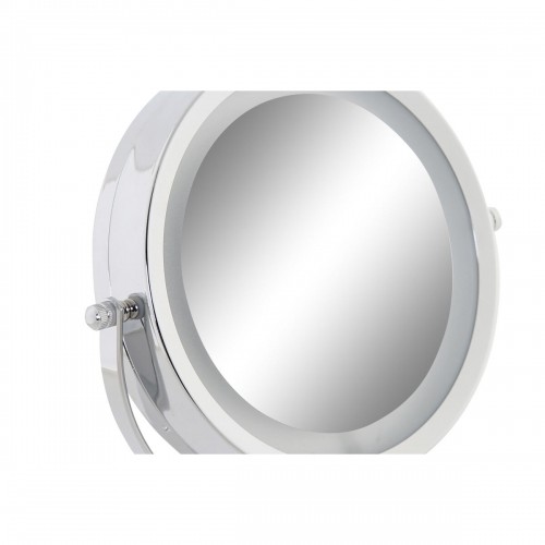 Magnifying Mirror with LED DKD Home Decor 21,5 x 13,5 x 32,5 cm Silver Metal image 4