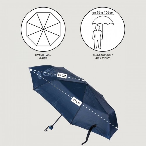 Foldable Umbrella Harry Potter Blue (Ø 97 cm) image 4