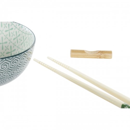 Набор для суши DKD Home Decor Белый Зеленый Бамбук Керамика (30 x 21 x 7 cm) image 4