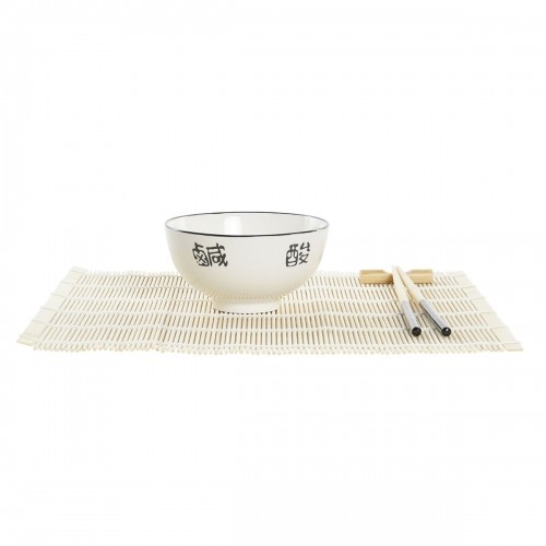 Sushi Set DKD Home Decor Bamboo Stoneware White Oriental 14,5 x 14,5 x 31 cm (16 Pieces) image 4