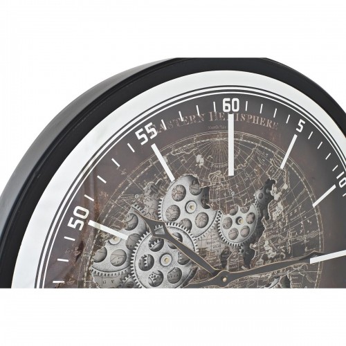 Настенное часы DKD Home Decor Коричневый Карта Мира Чёрный Железо (59,5 x 8,5 x 59,5 cm) image 4