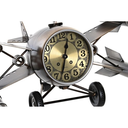 Настольные часы DKD Home Decor Sudrabains Bronza Dzelzs Maza Lidmašīna (38,5 x 28 x 19,5 cm) (2 gb.) image 4