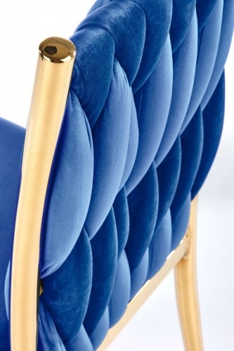Halmar K436 chair color: dark blue / gold image 4