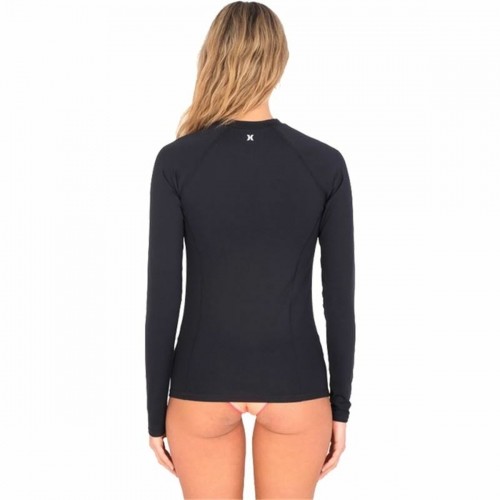 Women’s Long Sleeve Shirt One and Only Solid Mock Hurley Black Lady image 4
