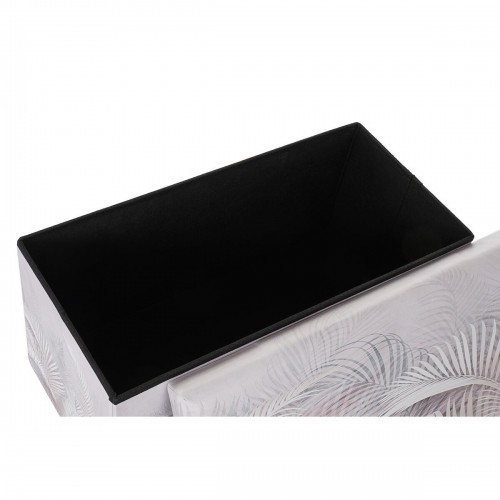 Универсальная коробка DKD Home Decor Складной Серый PU Тропический (71,5 x 35 x 36 cm) (2 штук) image 4