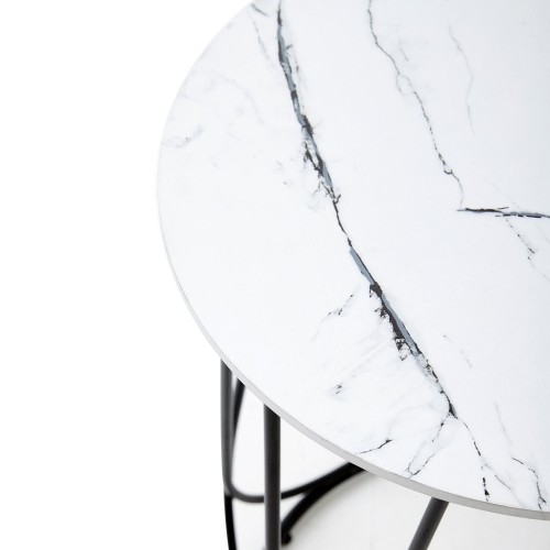 Halmar NUBIRA S coffee table frame - black, top - white marble image 4