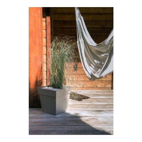 Plant pot EDA Tuscan Taupe Plastic Squared Ø 50 cm (49,5 x 49,5 x 52,5 cm) image 4