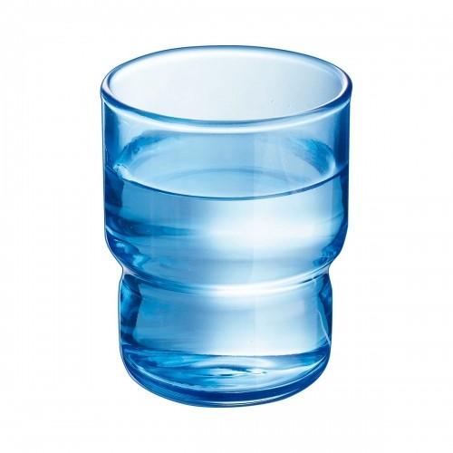 Glasses Arcoroc Log Bruhs Blue Glass 6 Pieces 160 ml image 4