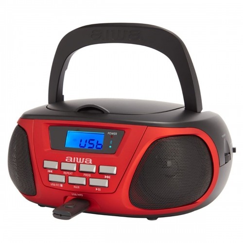 Radio CD Bluetooth MP3 Aiwa BBTU300RD    5W Sarkans Melns image 4