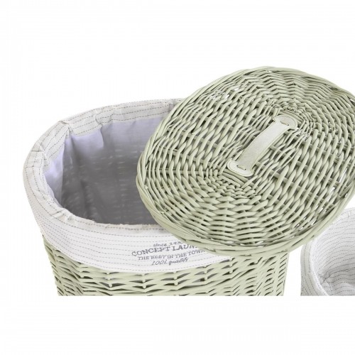 Set of Baskets DKD Home Decor Green wicker 51 x 37 x 56 cm (5 Pieces) image 4