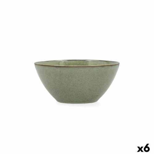 Bowl Bidasoa Ikonic Ceramic Green (15,8 x 15 x 7 cm) (Pack 6x) image 4