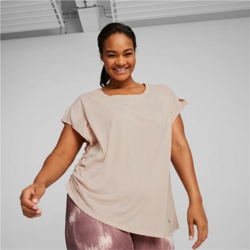 Women’s Short Sleeve T-Shirt Puma Studio Foundation Beige Light Pink image 4
