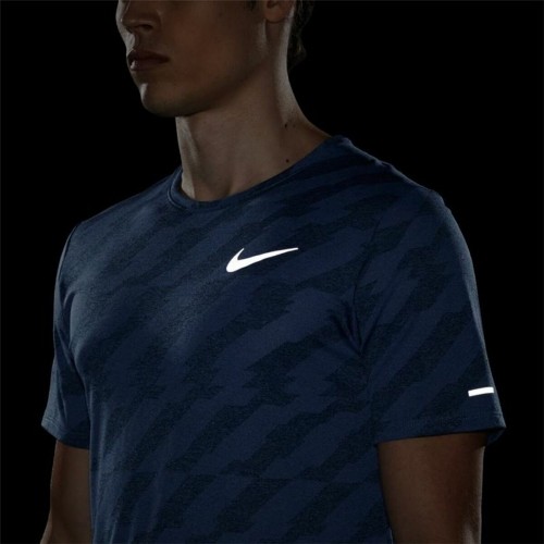 Vīriešu Krekls ar Īsām Piedurknēm Nike Dri-Fit Miler Future Fast Zils image 4