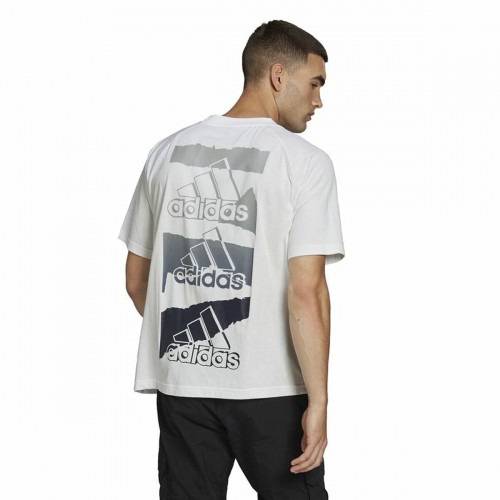 Men’s Short Sleeve T-Shirt Adidas Essentials Brandlove White image 4