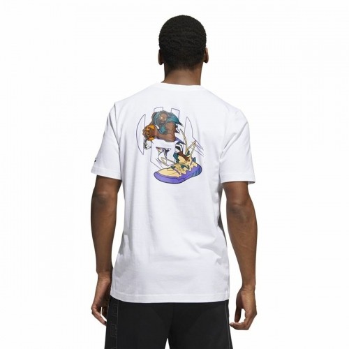 Vīriešu Krekls ar Īsām Piedurknēm Adidas Avatar James Harden Graphic Balts image 4
