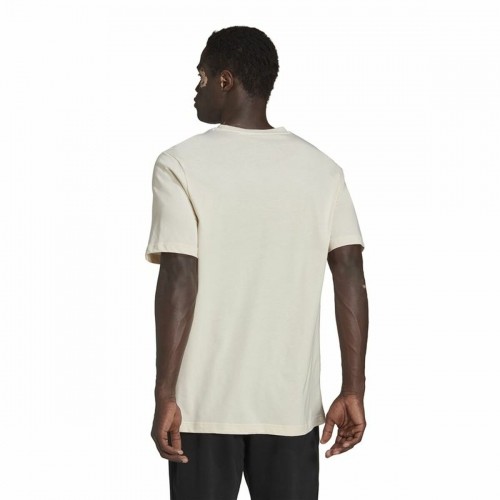 Men’s Short Sleeve T-Shirt Adidas Essentials Feelcomfy White image 4