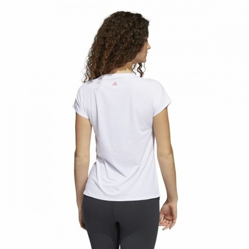 Sieviešu Krekls ar Īsām Piedurknēm Adidas Training 3B Balts image 4