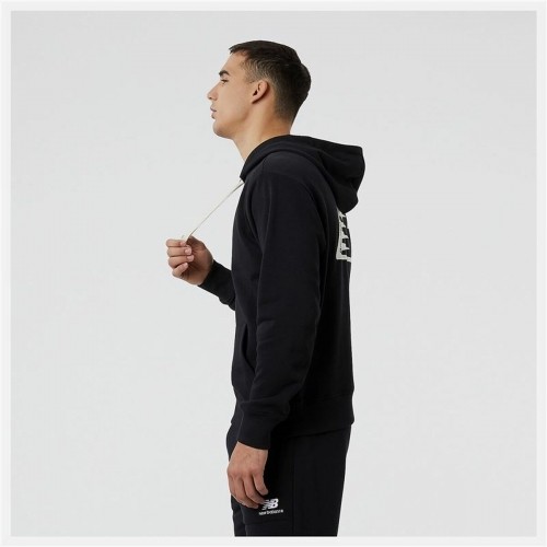 Men’s Hoodie New Balance Essentials Fleece Black image 4