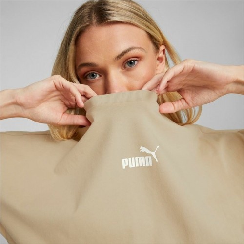Women’s Short Sleeve T-Shirt Puma Colorblock Beige image 4