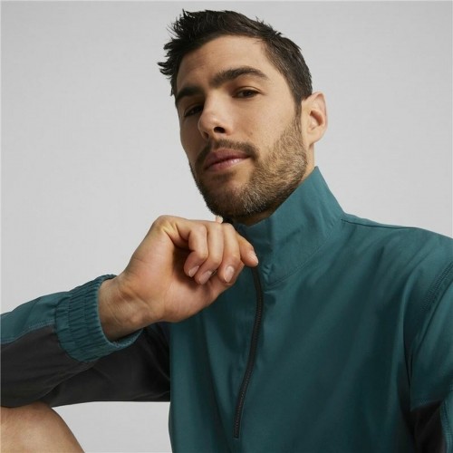 Men’s Sweatshirt without Hood Puma Fit Woven Training Green image 4
