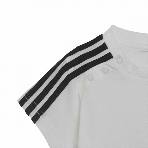 Zīdaiņa Sporta Apģērbs Adidas Three Stripes Melns Balts image 4