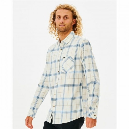 Men’s Long Sleeve Shirt Rip Curl Checked in Flannel Franela White image 4