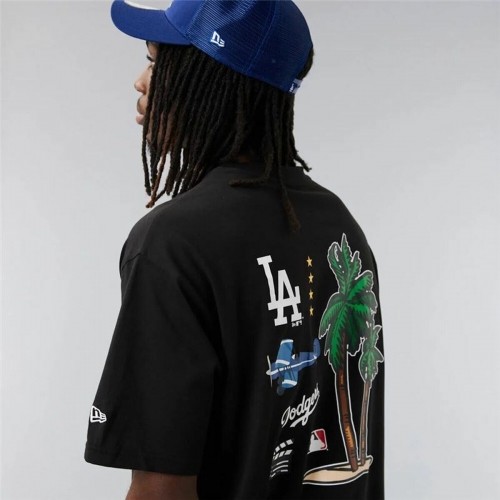 Vīriešu Krekls ar Īsām Piedurknēm New Era Los Angeles Dodgers MLB City Graphic Oversized Melns image 4