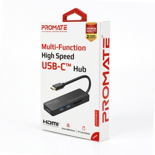 PROMATE LinkHub-C USB-C to HDMI 4K / 2X USB 3.0 / SD image 4