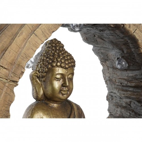 Decorative Figure DKD Home Decor 40 x 13 x 40 cm Golden Brown Buddha Oriental (2 Units) image 4