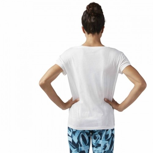 Sieviešu Krekls ar Īsām Piedurknēm Reebok Floral Easy Crossfit Balts image 4