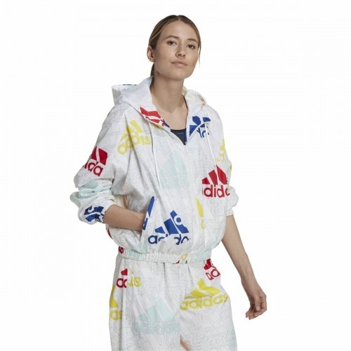 Женская спортивная куртка Adidas Essentials Multi-Colored Logo Белый image 4