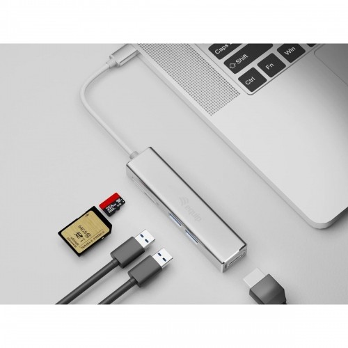 USB Centrmezgls Equip 133480 Pelēks image 4