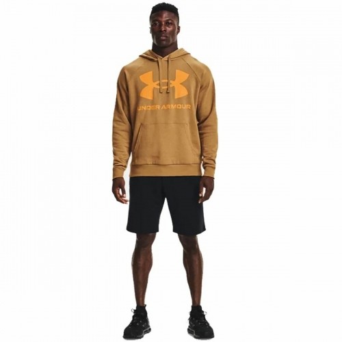 Men’s Hoodie Under Armour Rival Big Logo Ocre image 4