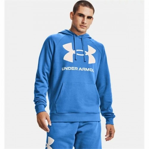 Vīriešu Sporta Krekls ar Kapuci Under Armour Rival Big Logo Zils image 4