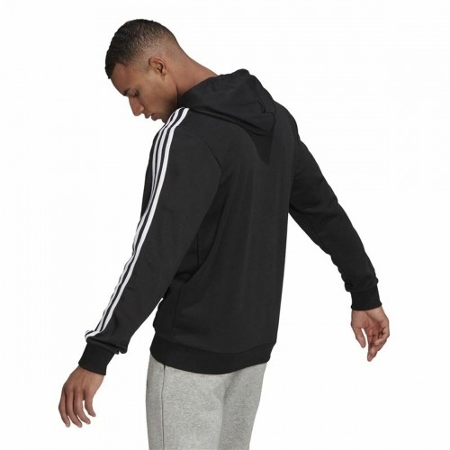 Толстовка с капюшоном мужская Adidas Essentials 3 Stripes Чёрный image 4
