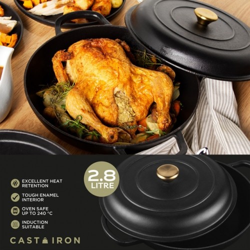 Russell Hobbs RH02525BEU7 Cast iron casserole 30cm black image 4